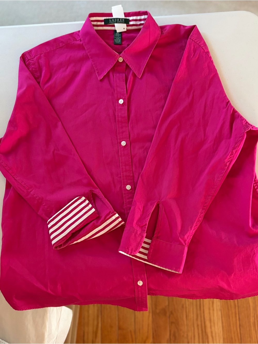Lauren Ralph Lauren Womens Fuchsia Fitted, Slim Largest Vintage - Picture 2 of 3
